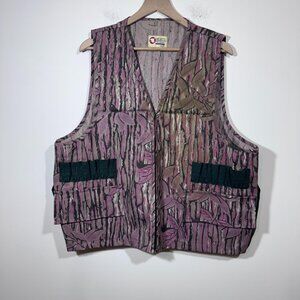 Vintage Realtree Camo Hunting Vest Mens XL Brown Camouflage Duck Shooting